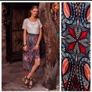 🌻ANTHROPOLOGIE MAEVE GEODA SILK WRAP SKIRT
